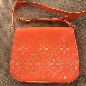 Vera Bradley laser-cut saddle bag